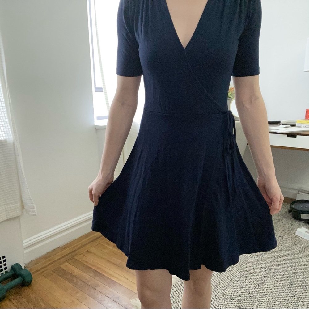 ASOS Navy blue wrap dress